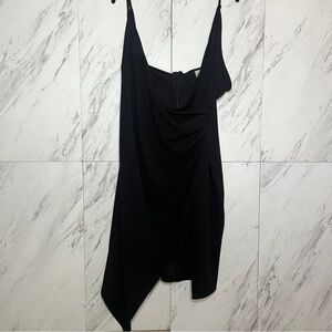 Asymmetrical Little Black Wrap Dress SZ 2XL